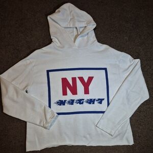 White Hoodie with NY Print